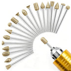 shengbenhao Diamond Grinding Burr Bit Set Compatible with Dremel 20Pcs