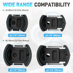 2PCS Universal Adjustable Oil Filter Wrench 60-80 mm & 80-105 mm, Oil Filter Removal Tool with Auto-Clamp Spring, 1/2" Drive Cap Wrench Set with Non-Slip Jaws, Fits Small to Heavy Duty Spin-on Filters - size: 60-80 mm & 80-105 mm (2 Pieces)