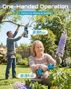 SEESII 2-in-1 Mini Chainsaw & Pruning Shears Combo, Brushless Motor - color: Navy Blue