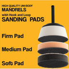 Bowl Curved & Flat Surface Mandrel with Round Sanding Disc Kit - 129 Piece - style: Round 129 Piece Kit