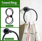 10pcs Matte Black Retractable Bathroom Hardware Set, - color: 10pcs 24" Black