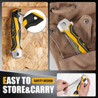 KATA Folding Drywall Jab Saw, Sheetrock Knife with Soft Grip Handle - color: Silvery