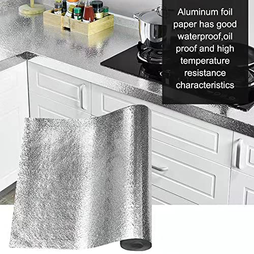 Peel and Stick Wallpaper, Silver Texture, 15.7" x 394" - color: Silver Texture, size: 15.7"W x 394"L