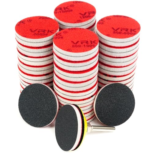 64 PCS 2 Inch Sanding Disc,Hook and Loop Sanding Pads 320 Grit - style: 320 Grit 64PCS