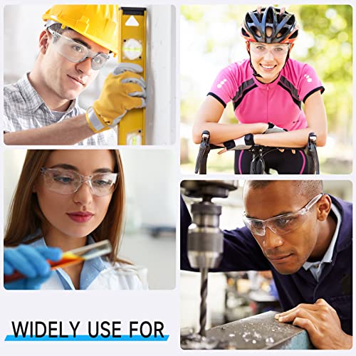 Salfboy 50 Pack Clear Safety Glasses Men, Scratch Resistant Eye Protection - color: 118-50 Clear