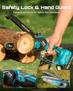 SEESII 2-in-1 Electric Pole Saws for Tree Trimming, Brushless Motor - color: Baby Blue