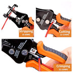 Automatic Wire Stripper, 3 in 1 Stripper/Cutter/Crimping Heavy Duty Multi-Function Wire Strippers Tool for 8-18 AWG Electrical Wire, 7 Inch