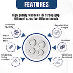 240 Pcs Fender Washers Assortment Kit, 304 Stainless Steel Flat - style: 240 Pcs Fender