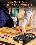34Pcs Woodworking Drill Bit Set, Countersink Bits, Plug Cutters, Drill Stop