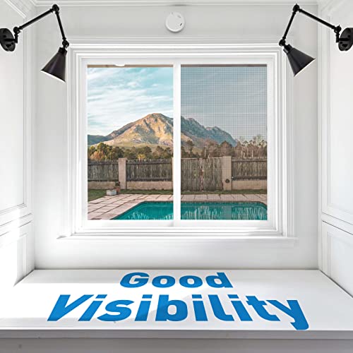 Window Screen Replacement Kit Durable 48" x 99" Polyester Mesh with Tool - color: Black, size: 48" x 99"