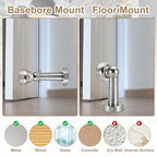 uxcell 6.7" Magnetic Door Stoppers, Wall Floor Mounted Magnetic Door Catch Holder, Stainless Steel Door Stops for Bedroom, Bathroom, Kitchen, Office, Silver - size: 6.7"