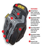 Mechanix Wear M-Pact Touchscreen Work Gloves, XX-Large, Black - color: Black/Grey, size: XX-Large