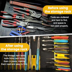 Pliers Organizer 2‑Pack, Expandable 20‑Slot Tool Rack - color: yellow