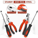 Sundpey 148 Pcs Portable Basic Hand Repair Home Tool Kit Set with Case Red - color: Red