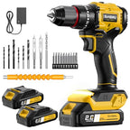 Sundpey 620In-lbs Brushless Cordless Drill Set, Power Drill Driver Yellow - color: Yellow