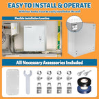 Electrical Junction Box 20x16x10, NEMA 4X IP66 Steel Enclosure Box - size: 20 x 16 x 10''