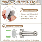 uxcell 6.5" Magnetic Door Stoppers, Wall Floor Mounted Magnetic Door Catch Holder, Stainless Steel Door Stops for Bedroom, Bathroom, Kitchen, Office, Silver - size: 6.5"