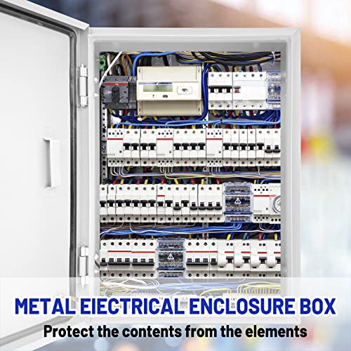 Electrical Junction Box 20x16x8, NEMA 4X IP66 Steel Enclosure Box - size: 20 x 16 x 8''