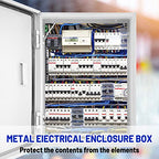 Electrical Junction Box 20x16x8, NEMA 4X IP66 Steel Enclosure Box - size: 20 x 16 x 8''