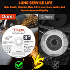 THX 3 Inch Cut Off Wheel,Long-Lasting Thin Cutting Wheel,28 Pack - size: 3" x 0.045" x 3/8"