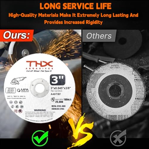 THX 3 Inch Cut Off Wheel,Long-Lasting Thin Cutting Wheel,28 Pack - size: 3" x 0.045" x 3/8"