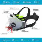 BASE CAMP M PRO Dust Mask, All day Comfortable Reusable Respirator Mask for Dust, Safety Work Mask for Woodworking - style: 2pack