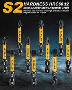Magnetic Screwdriver Bit Set, 10 PCS, 2 in, 1/4 in Hex, PH/PZ/SL - style: 10 PCS, 2 in, PH/PZ/SL