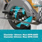 7-1/4 Inch 60 Teeth Aluminum and Non-Ferrous Metal Cutting Circular Saw Blade with 5/8 Inch Arbor, TCG Carbide Saw Blade for Metal & Plastic Cutting - size: 7-1/4"