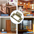 SDTC Tech 4-Pack Non-Mortise Door Hinges Bifold Butt Cabinet Hinges Bronze - color: Bronze