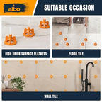 ALBO Tile Leveling System Protection Plates - 100 PCS - Clear Scratch - Resistant Shields for Professional Floor & Wall Installation Compatible with Self-Leveling Spacer Kits, Fits All Tile Sizes - style: Protection Plates 100 PCS