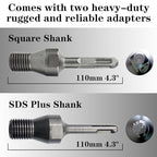 4" Dry Core Drill Bits 13in/330mm Drilling Depth，10mm Segment Height - size: 4 inches