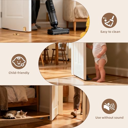 Magnetic Door Stopper, Windproof Floor Door Stop, 1 Pack - color: Matte Brown Bronze