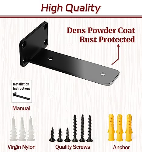 6 Inch Shelf Brackets, 12 Pack Floating Shelf Bracket, 1/5" Thick - size: 6 Inch, style: 12 Pack