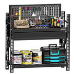 WORKPRO 50" Heavy Duty Workbench with Pegboard & Drawer - size: 50 inch