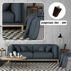 Furniture Legs Square Bed Feet, 4 inch, Dark Brown, Set of 8 - color: 8sets, size: 4inch
