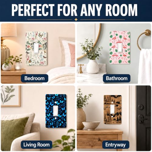 Blue Butterfly Light Switch Cover Plates Toggle Switch Covers Plate - color: Blue Butterfly, size: Toggle Light Switch