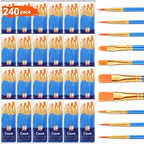 ESRICH 240PCS Paint Brushes, Paint Brush for Acrylic Painting - color: Blue, size: 240
