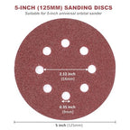 FASTPRO 200-Piece 5-Inch Sanding Discs Sandpapers