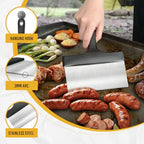 AWEASROY Heavy Duty Griddle Scraper for Blackstone with 5" Handle - color: Deep Black