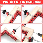 8 Pack Corner Clamp for Woodworking, 90 Degree Right Angle Clamp