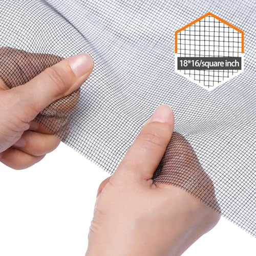 Fiberglass Screen Roll 36" x 100' A Continuous Roll UV Protection Install and Repair Door and Window Screen (36" x100', Black) - color: Black, size: 36" x 100'