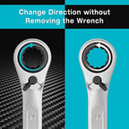 DURATECH 4-in-1 Reversible Ratcheting Box Wrench Set, Metric, 2-Piece - size: 8-19mm