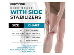Bodyprox Knee Brace with Side Stabilizers & Patella Gel Pads for Knee Support - size: X-Large