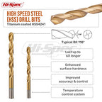 Hi-Spec SAE HSS Drill Bit Set for Metal, Wood and Drywall, 1/16-3/8 in - size: 99pc