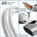 2Pack Travel Essentials,Multi Charging Cable for Apple Watch Charger White - color: White, size: 2pack-4ft
