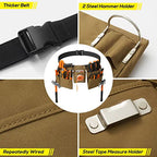 19 Pocket Tool Belts - Gardening Belt with Quick Release Buckle,Adjustable Utility Belt,Work Apron for Men and Women,for Gardening,Electrician,Carpenter,Construction Tool Belt,Gifts (Purple)