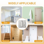 Luxbaro 3 Pack Self Closing Door Hinges 4 Inch, Adjustable Tension - color: Brushed Nickel-1/4'', size: 4" 3 Pack