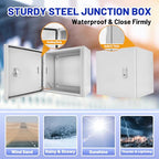 Electrical Junction Box 20x20x8, NEMA 4X IP66 Steel Enclosure Box - size: 20 x 20 x 8''