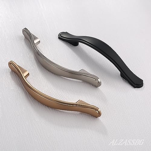 Alzassbg Matte Black Cabinet Pulls and Handles 10 Pack, AL3028MB - color: Matte Black, size: 3" Hole Center