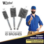 WICKED Professional ID Copper Tube Pipe Cleaner Replacement Brushes (3/4" (6-Pack)) - style: 3/4" (6-Pack)
